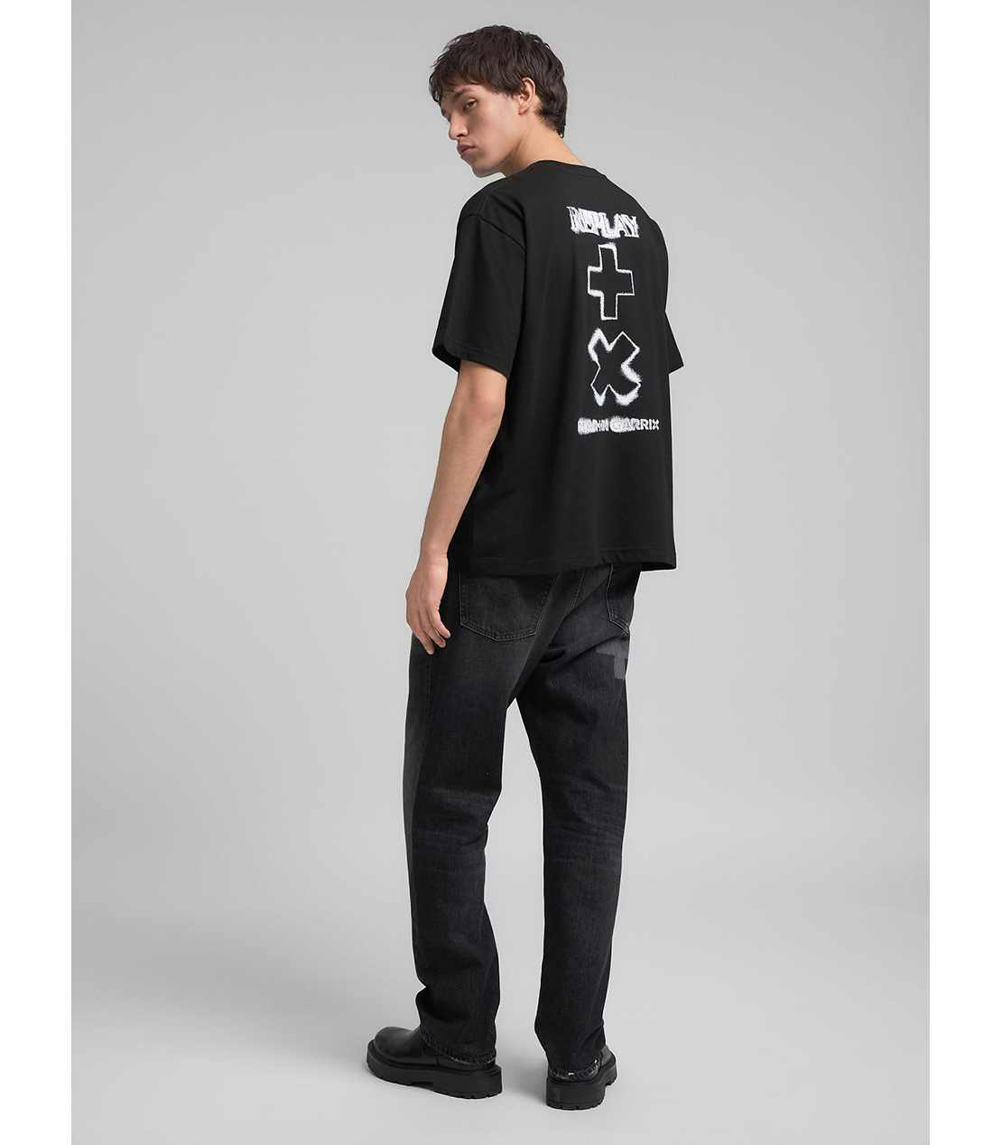 オーバーフィット REPLAY X MARTIN GARRIX ロゴ Tシャツ 詳細画像 ブラック 3